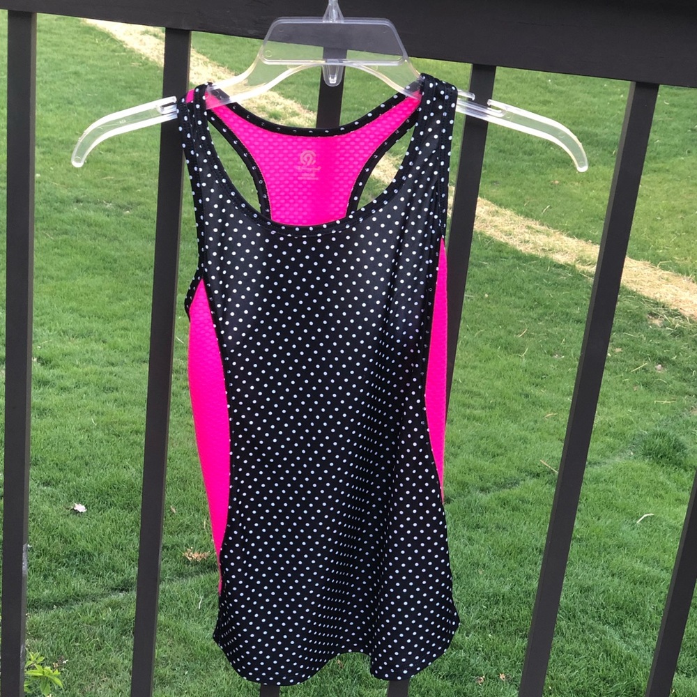 Polka dot athletic top